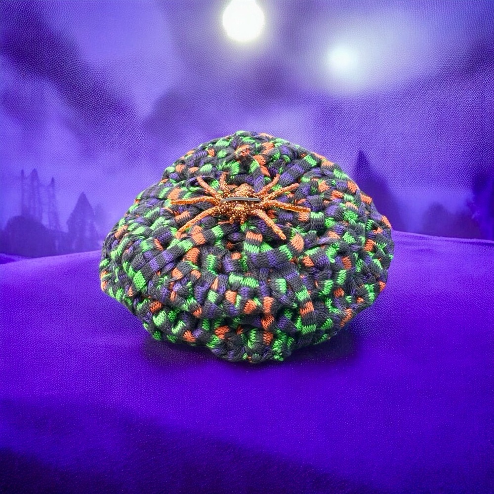 Colorful Woven Coasters with Spider Accent